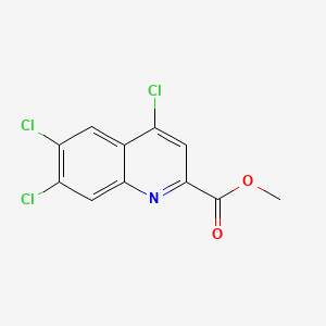 molecular formula C11H6Cl3NO2 B595542 Methyl 4,6,7-trichloroquinoline-2-carboxylate CAS No. 198696-84-3