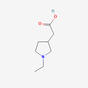 molecular formula C8H15NO2 B595549 2-(1-Ethylpyrrolidin-3-yl)acetic acid CAS No. 1220027-60-0