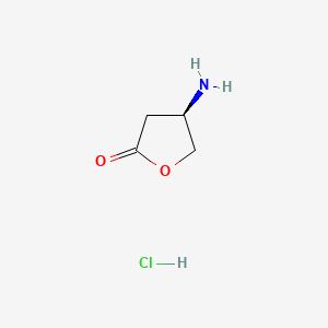 molecular formula C4H8ClNO2 B595552 (R)-3-Amino-gamma-butyrolactone hydrochloride CAS No. 117752-88-2