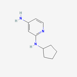 molecular formula C10H15N3 B595553 N2-cyclopentylpyridine-2,4-diamine CAS No. 1247500-24-8