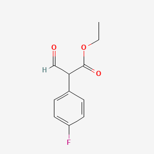 molecular formula C11H11FO3 B595557 Ethyl 2-(4-fluorophenyl)-3-oxopropanoate CAS No. 104920-79-8