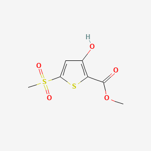 molecular formula C7H8O5S2 B595573 Methyl 3-hydroxy-5-(methylsulfonyl)thiophene-2-carboxylate CAS No. 104386-65-4