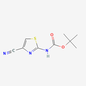 molecular formula C9H11N3O2S B595583 N-Boc-2-Amino-4-cyanothiazole CAS No. 1210278-19-5