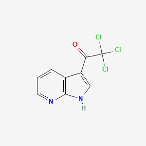 molecular formula C9H5Cl3N2O B595584 2,2,2-trichloro-1-(1H-pyrrolo[2,3-b]pyridin-3-yl)ethanone CAS No. 163220-69-7