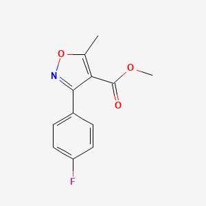 molecular formula C12H10FNO3 B595596 Methyl 3-(4-fluorophenyl)-5-methylisoxazole-4-carboxylate CAS No. 159693-09-1