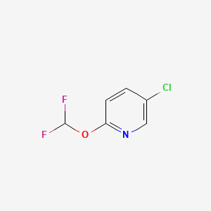 molecular formula C6H4ClF2NO B595598 5-Chloro-2-(difluoromethoxy)pyridine CAS No. 1214323-40-6