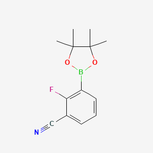 B595601 2-Fluoro-3-(4,4,5,5-tetramethyl-1,3,2-dioxaborolan-2-YL)benzonitrile CAS No. 1218791-15-1