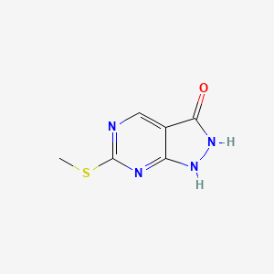 molecular formula C6H6N4OS B595602 6-(Methylthio)-1H-pyrazolo[3,4-D]pyrimidin-3(2H)-one CAS No. 100047-42-5