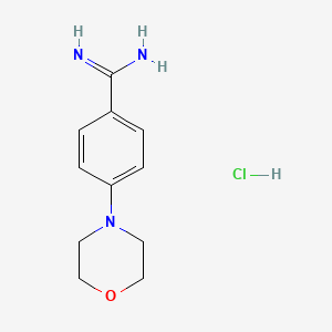 molecular formula C11H16ClN3O B595606 4-(Morpholin-4-yl)benzene-1-carboximidamide hydrochloride CAS No. 1267093-87-7