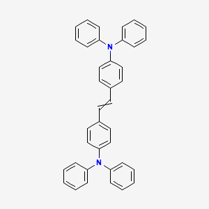 molecular formula C38H30N2 B595609 4,4'-(1,2-Ethenediyl)bis[N,N-diphenylbenzenamine] CAS No. 116942-09-7