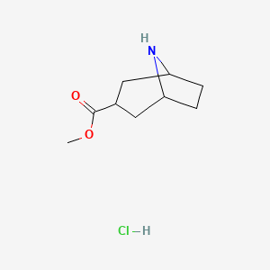 molecular formula C9H16ClNO2 B595611 Methyl 8-azabicyclo[3.2.1]octane-3-carboxylate hydrochloride CAS No. 179022-43-6