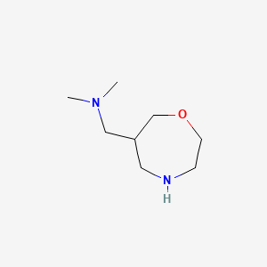 molecular formula C8H18N2O B595615 N,N-Dimethyl-1-(1,4-oxazepan-6-yl)methanamine CAS No. 1256643-29-4
