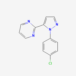 B595617 2-(1-(4-chlorophenyl)-1H-pyrazol-5-yl)pyrimidine CAS No. 1269291-24-8