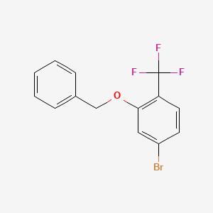 molecular formula C14H10BrF3O B595647 2-(Benzyloxy)-4-bromo-1-(trifluoromethyl)benzene CAS No. 1314987-55-7