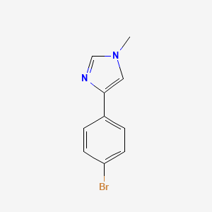 molecular formula C10H9BrN2 B595656 4-(4-Bromophenyl)-1-methyl-1H-imidazole CAS No. 136350-70-4