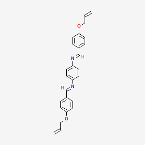 molecular formula C26H24N2O2 B595683 N,N'-Bis[[4-(2-propen-1-yloxy)phenyl]methylene]-1,4-benzenediamine CAS No. 102947-88-6