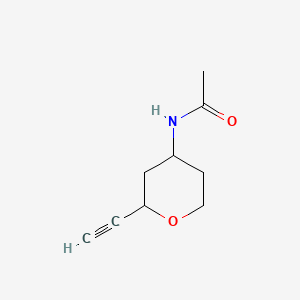 molecular formula C9H13NO2 B595684 N-(2-ethynyl-tetrahydro-2H-pyran-4-yl)acetamide CAS No. 1309366-02-6