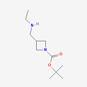 molecular formula C11H22N2O2 B595697 Tert-butyl 3-((ethylamino)methyl)azetidine-1-carboxylate CAS No. 1257294-30-6