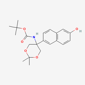 Tert-butyl 5-(6-hydroxynaphthalen-2-yl)-2,2-dimethyl-1,3-dioxan-5-ylcarbamate