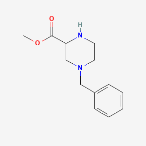 molecular formula C13H18N2O2 B595719 Methyl 4-benzylpiperazine-2-carboxylate CAS No. 181955-94-2