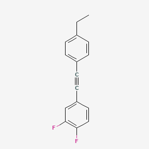 molecular formula C16H12F2 B595720 4-((4-Ethylphenyl)ethynyl)-1,2-difluorobenzene CAS No. 145698-42-6