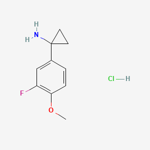 1-(3-Fluoro-4-methoxyphenyl)cyclopropan-1-amine