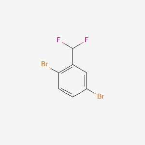 molecular formula C7H4Br2F2 B595730 1,4-Dibromo-2-(difluoromethyl)benzene CAS No. 1214383-36-4
