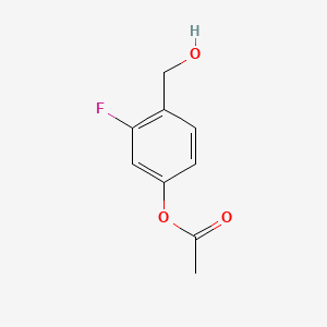 molecular formula C9H9FO3 B595734 3-fluoro-4-(hydroxyMethyl)phenyl acetate CAS No. 1374652-10-4