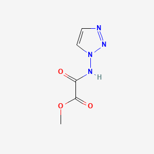 molecular formula C5H6N4O3 B595735 Methyl2-((1H-1,2,3-triazol-1-yl)amino)-2-oxoacetate CAS No. 199386-95-3