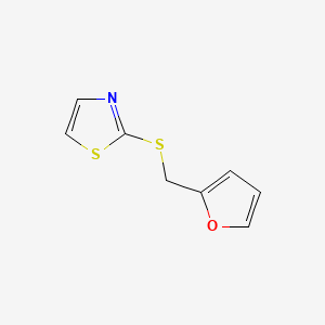molecular formula C8H7NOS2 B595740 2-((Furan-2-ylmethyl)thio)thiazole CAS No. 176981-11-6