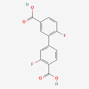molecular formula C14H8F2O4 B595741 3-(4-Carboxy-3-fluorophenyl)-4-fluorobenzoic acid CAS No. 1262001-65-9