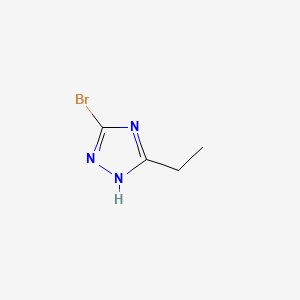 molecular formula C4H6BrN3 B595744 3-bromo-5-ethyl-1H-1,2,4-triazole CAS No. 15777-58-9