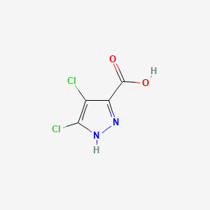 molecular formula C4H2Cl2N2O2 B595746 4,5-Dichloro-1H-pyrazole-3-carboxylic acid CAS No. 115964-19-7