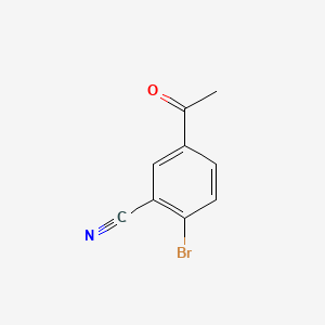 molecular formula C9H6BrNO B595751 5-Acetyl-2-bromobenzonitrile CAS No. 1263285-73-9