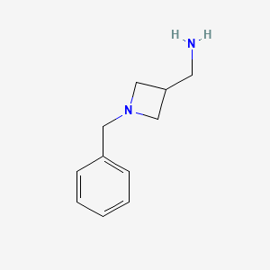molecular formula C11H16N2 B595752 (1-Benzylazetidin-3-yl)methanamine CAS No. 1219967-55-1