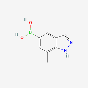 molecular formula C8H9BN2O2 B595758 (7-Methyl-1H-indazol-5-yl)boronic acid CAS No. 1245816-07-2