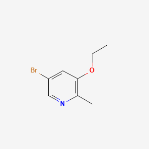 molecular formula C8H10BrNO B595771 5-Bromo-3-ethoxy-2-methyl-pyridine CAS No. 1256819-03-0