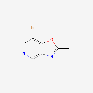 molecular formula C7H5BrN2O B595773 7-Bromo-2-methyloxazolo[4,5-c]pyridine CAS No. 116081-17-5