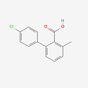 molecular formula C14H11ClO2 B595774 2-(4-氯苯基)-6-甲基苯甲酸 CAS No. 1262005-97-9