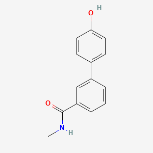 molecular formula C14H13NO2 B595783 4'-Hydroxy-N-methyl-[1,1'-biphenyl]-3-carboxamide CAS No. 1261943-49-0