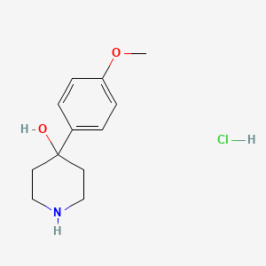 molecular formula C12H18ClNO2 B595784 4-(4-甲氧基苯基)-4-哌啶醇 CAS No. 143017-64-5
