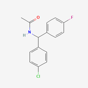 molecular formula C15H13ClFNO B595788 N-[(4-Chlorophenyl)(4-fluorophenyl)methyl]acetamide CAS No. 168779-39-3