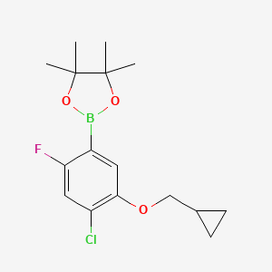 2-(4-Chloro-5-(cyclopropylmethoxy)-2-fluorophenyl)-4,4,5,5-tetramethyl-1,3,2-dioxaborolane