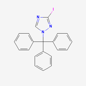 molecular formula C21H16IN3 B595798 3-Iodo-1-trityl-1H-1,2,4-triazole CAS No. 151899-62-6