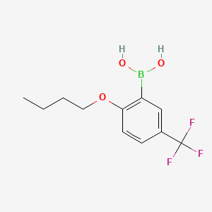 molecular formula C11H14BF3O3 B595800 2-Butoxy-5-(trifluoromethyl)phenylboronic acid CAS No. 1256345-98-8