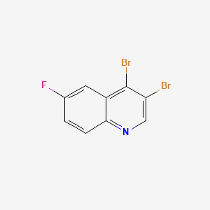 molecular formula C9H4Br2FN B595809 3,4-Dibromo-6-fluoroquinoline CAS No. 1210246-58-4
