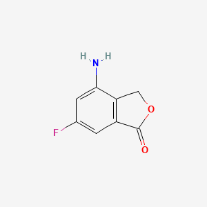 molecular formula C8H6FNO2 B595811 4-Amino-6-fluoroisobenzofuran-1(3H)-one CAS No. 1207453-91-5