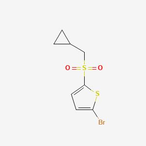 molecular formula C8H9BrO2S2 B595815 2-溴-5-(环丙基甲基磺酰基)噻吩 CAS No. 1253791-36-4