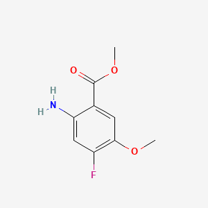 molecular formula C9H10FNO3 B595821 Methyl 2-amino-4-fluoro-5-methoxybenzoate CAS No. 159768-51-1