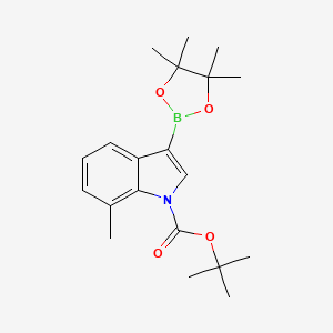 B595823 Tert-butyl 7-methyl-3-(4,4,5,5-tetramethyl-1,3,2-dioxaborolan-2-YL)-1H-indole-1-carboxylate CAS No. 1256360-03-8